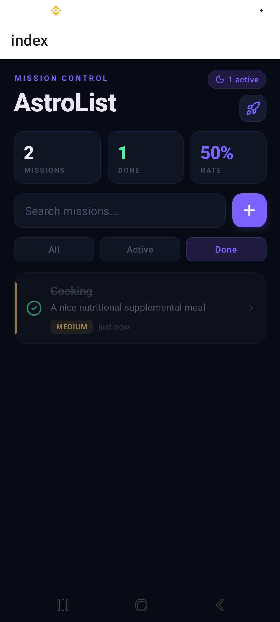 AstroList Task Manager